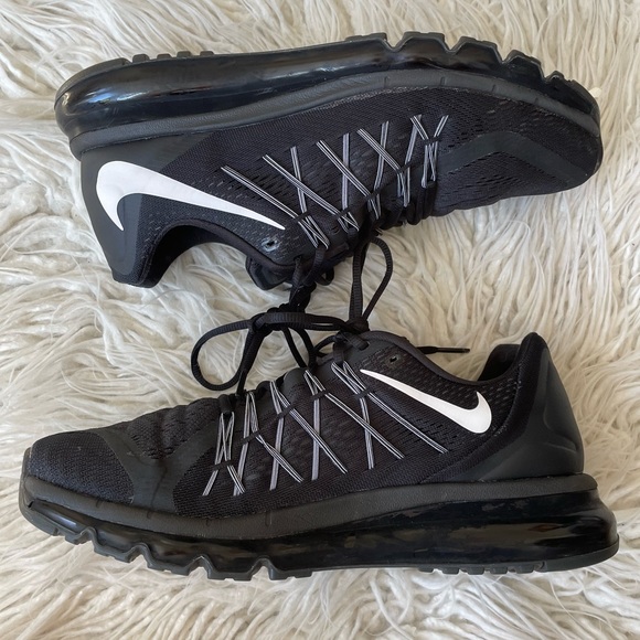 Nike Air Max 2015 Men's Running Shoes Black White 698902-001 Sneakers Size 10.5 - Picture 2 of 9
